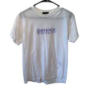 New Look White & Blue Short Sleeve Tee Shirt Men’s Size Small